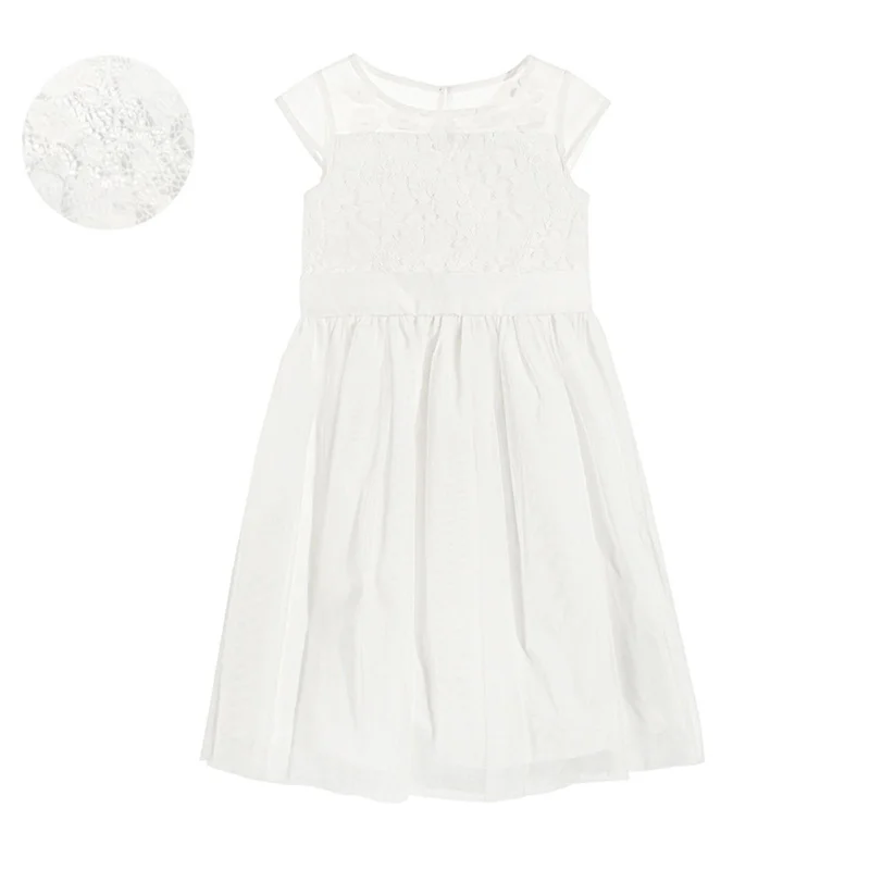 Cool Club by SMYK WHITE COTTON, POLYAMIDE DRESS S/S